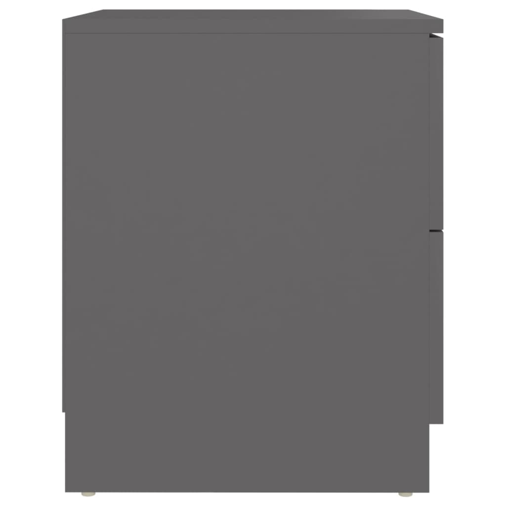Comodino Grigio 40x40x50 cm in Legno Multistrato