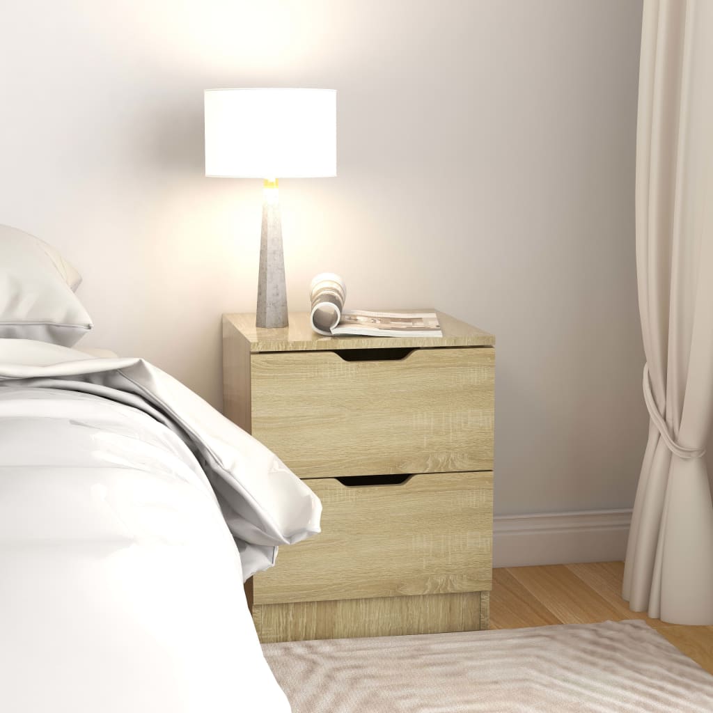 Comodino Rovere Sonoma 40x40x50 cm in Legno Multistrato