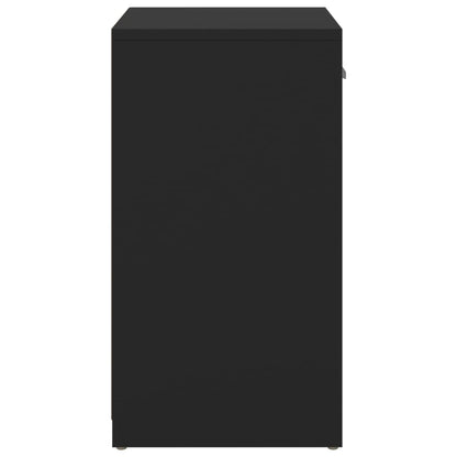 Panca Porta Scarpe Nera 94,5x31x57 cm in Legno Multistrato
