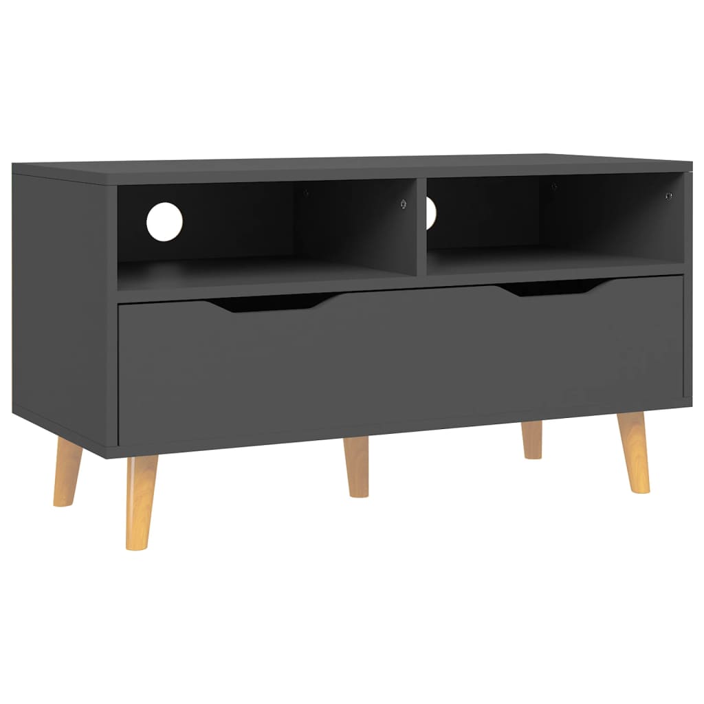 Mobile Porta TV Grigio 90x40x48,5 cm in Legno Multistrato
