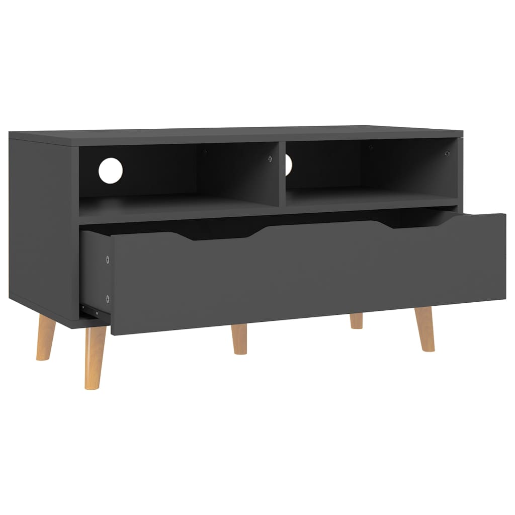 Mobile Porta TV Grigio 90x40x48,5 cm in Legno Multistrato