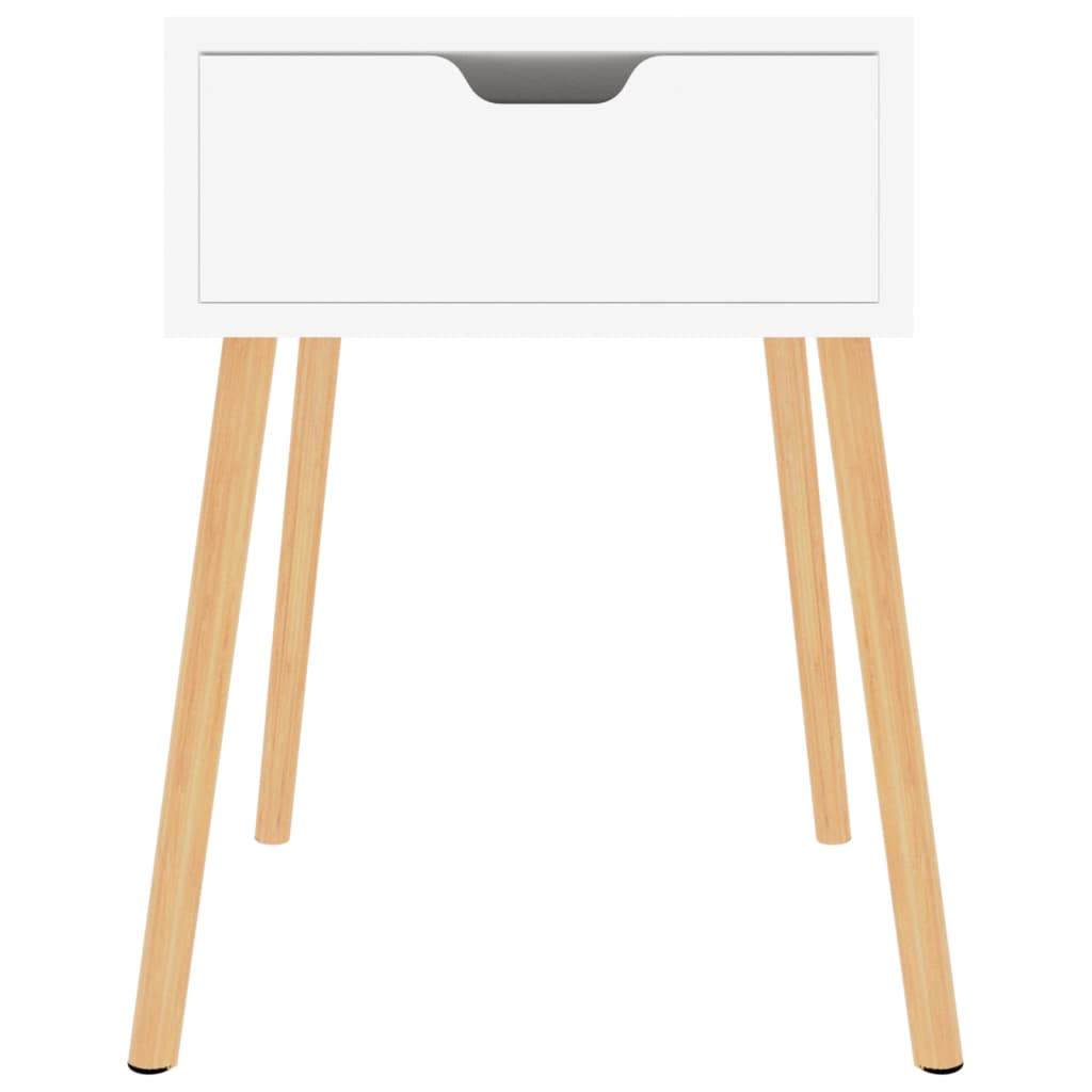 Comodino Bianco 40x40x56 cm in Legno Multistrato