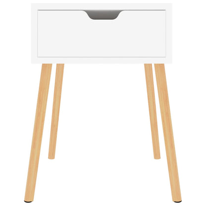 Comodino Bianco 40x40x56 cm in Legno Multistrato