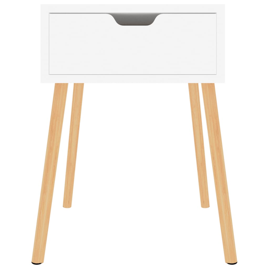 Comodini 2 pz Bianchi 40x40x56 cm in Legno Multistrato