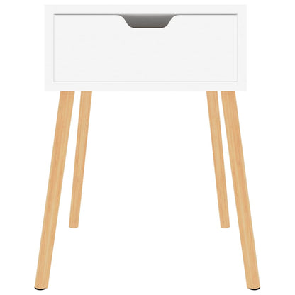 Comodini 2 pz Bianchi 40x40x56 cm in Legno Multistrato