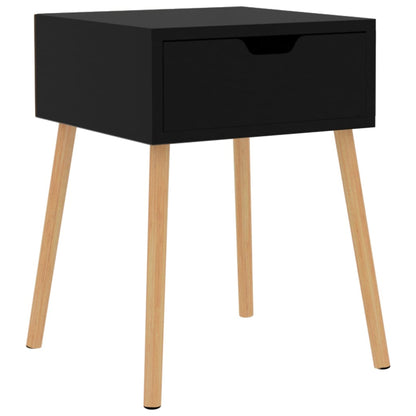 Comodino Nero 40x40x56 cm in Legno Multistrato