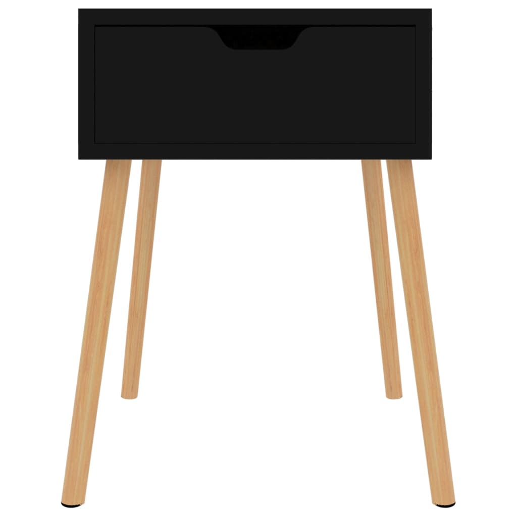 Comodino Nero 40x40x56 cm in Legno Multistrato