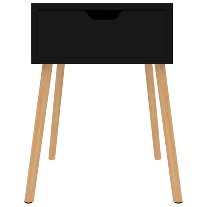 Comodino Nero 40x40x56 cm in Legno Multistrato