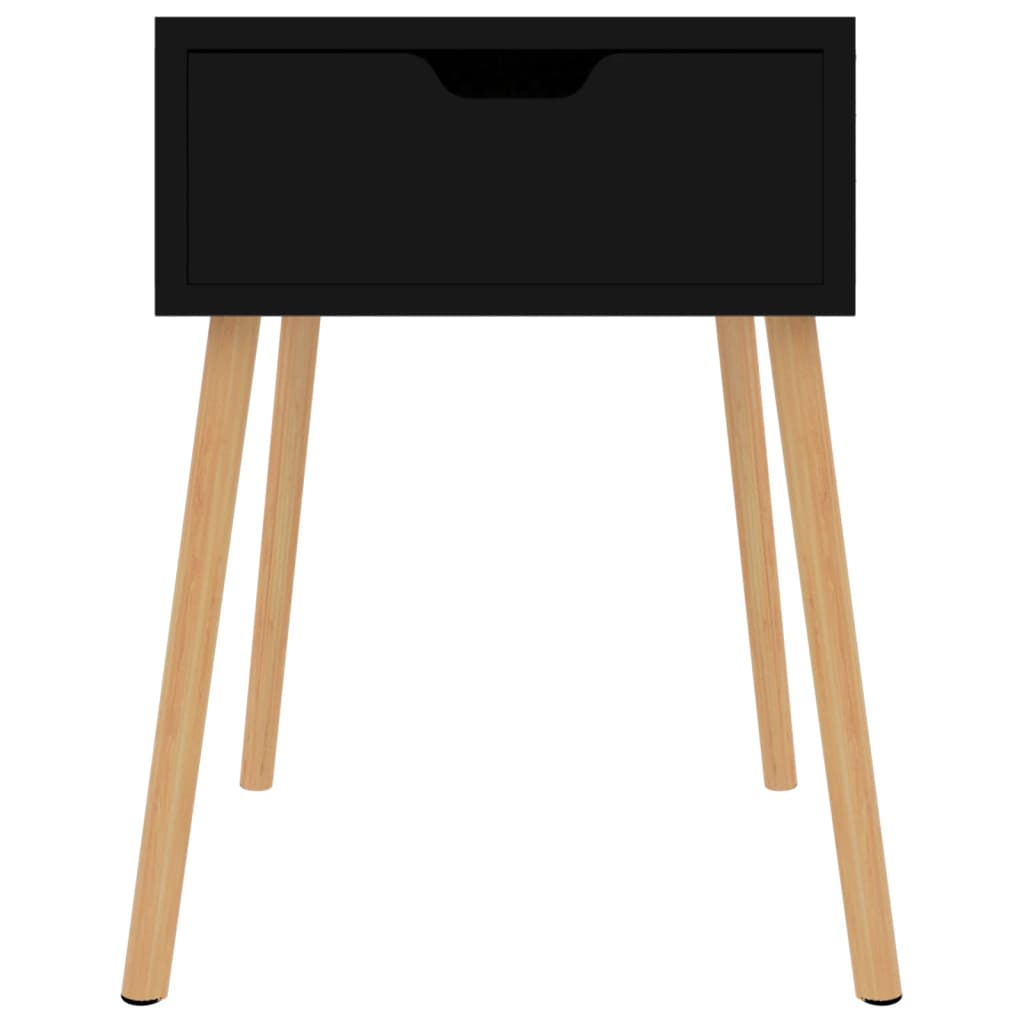 Comodini 2 pz Neri 40x40x56 cm in Legno Multistrato
