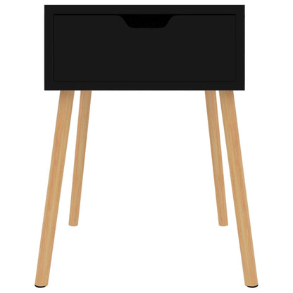 Comodini 2 pz Neri 40x40x56 cm in Legno Multistrato