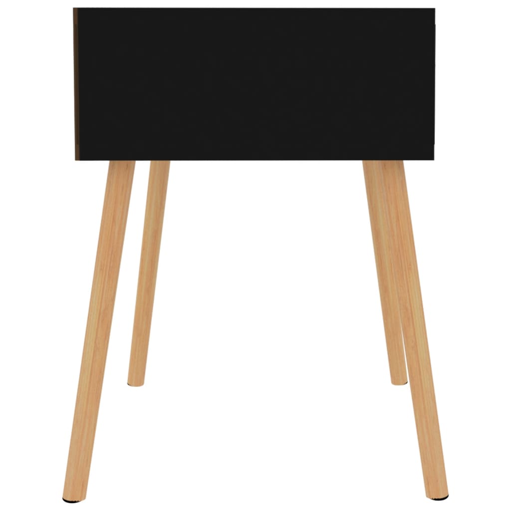 Comodini 2 pz Neri 40x40x56 cm in Legno Multistrato