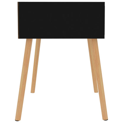 Comodini 2 pz Neri 40x40x56 cm in Legno Multistrato