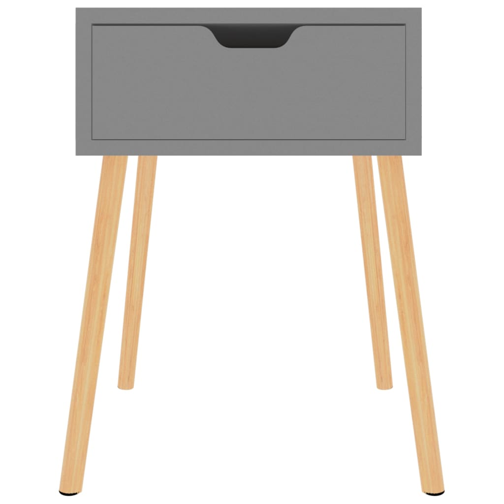 Comodino Grigio 40x40x56 cm in Legno Multistrato