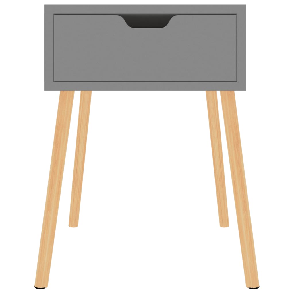 Comodini 2 pz Grigi 40x40x56 cm in Legno Multistrato
