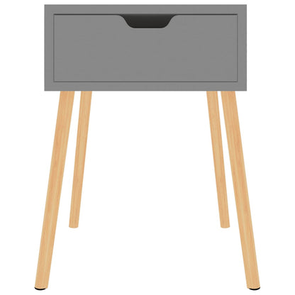 Comodini 2 pz Grigi 40x40x56 cm in Legno Multistrato
