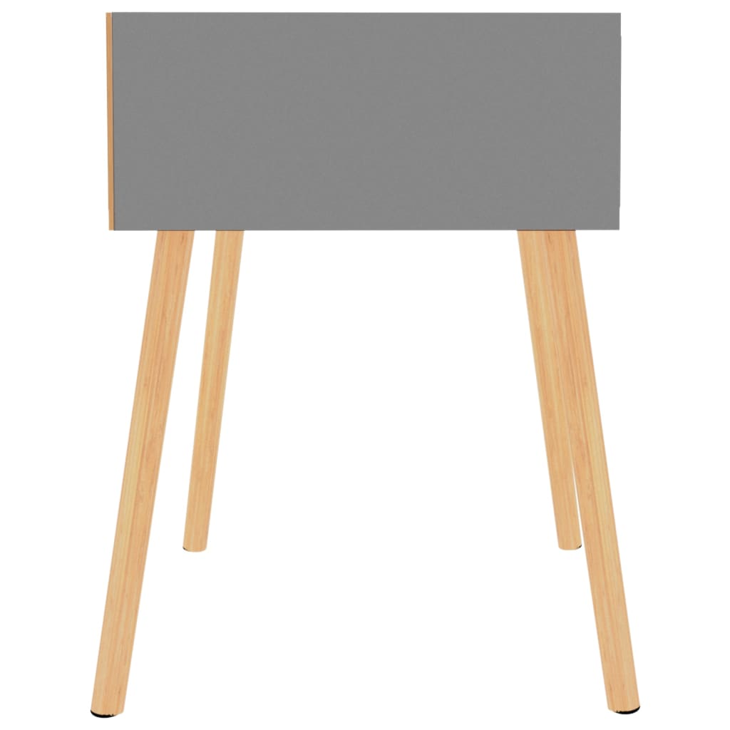 Comodini 2 pz Grigi 40x40x56 cm in Legno Multistrato