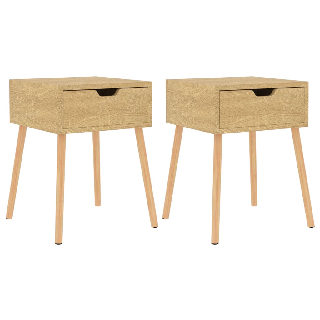 Comodini 2pz Rovere Sonoma 40x40x56 cm in Legno Multistrato