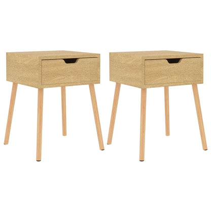 Comodini 2pz Rovere Sonoma 40x40x56 cm in Legno Multistrato