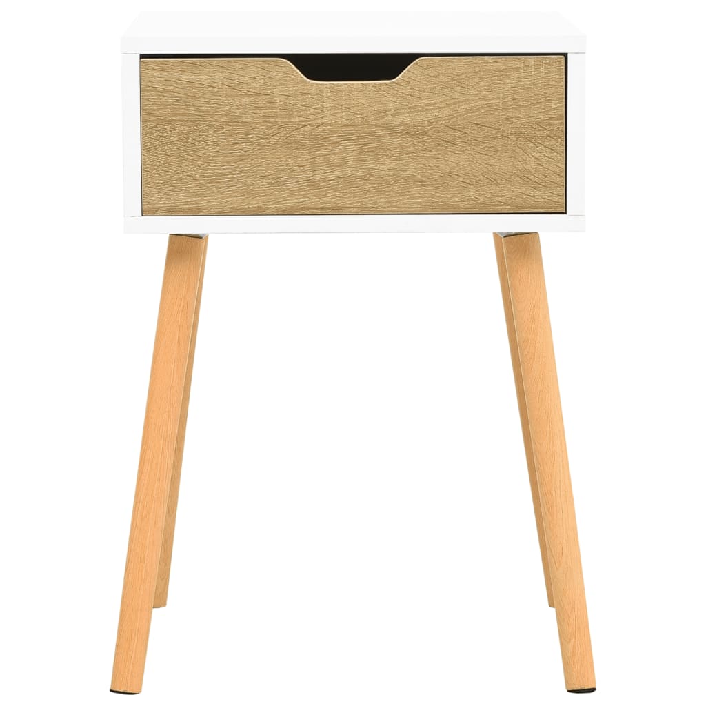 Comodini 2pz Bianco Rovere Sonoma 40x40x56cm Legno Multistrato