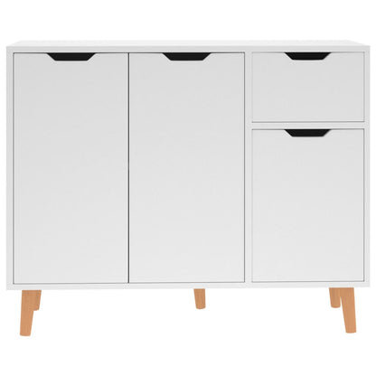 Credenza Bianca 90x30x72 cm in Legno Multistrato