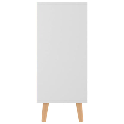 Credenza Bianca 90x30x72 cm in Legno Multistrato