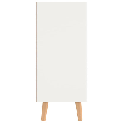 Credenza Bianca e Rovere Sonoma 90x30x72cm in Legno Multistrato