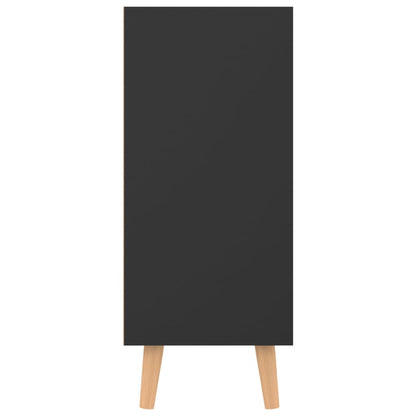 Credenza Nero Lucido 90x30x72 cm in Legno Multistrato