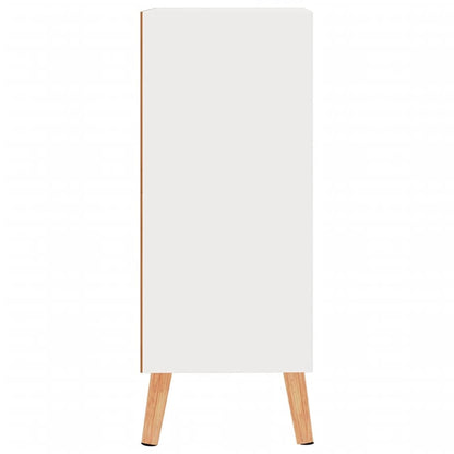Credenza Bianco Lucido 60x30x72 cm in Legno Multistrato