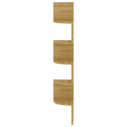 Scaffale Angolare a Muro Rovere Sonoma 19x19x123 cm Multistrato