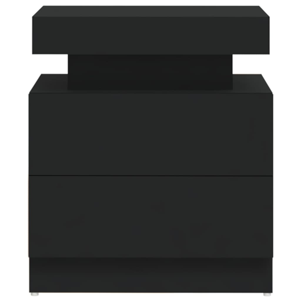 Comodino Nero 45x35x52 cm in Legno Multistrato