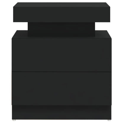 Comodino Nero 45x35x52 cm in Legno Multistrato
