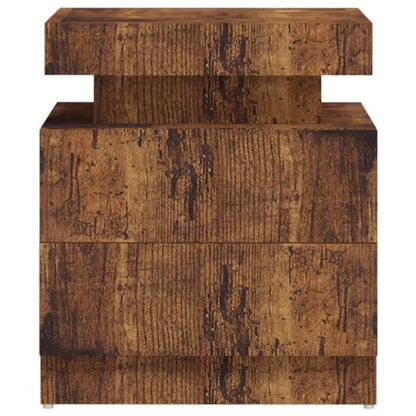 Comodino Rovere Fumo 45x35x52 cm in Legno Multistrato