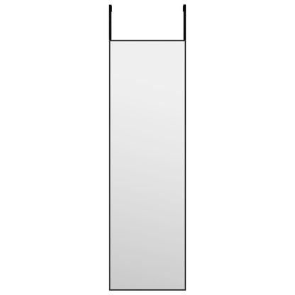 Specchio da Porta Nero 30x100 cm in Vetro e Alluminio