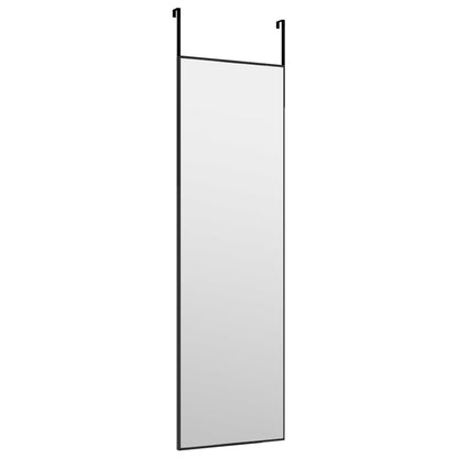 Specchio da Porta Nero 30x100 cm in Vetro e Alluminio