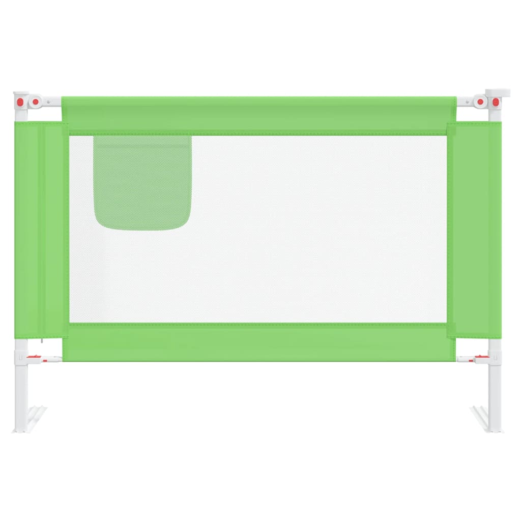 Sponda Letto di Sicurezza per Bambini Verde 100x25cm in Tessuto