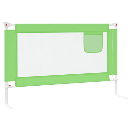 Sponda Letto di Sicurezza per Bambini Verde 120x25cm in Tessuto