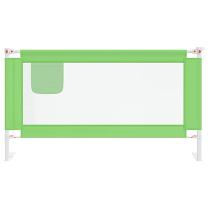 Sponda Letto di Sicurezza per Bambini Verde 150x25cm in Tessuto