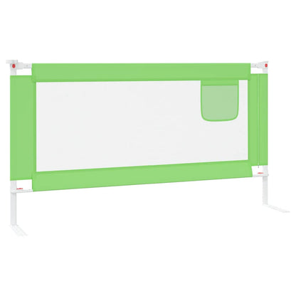 Sponda Letto di Sicurezza per Bambini Verde 160x25cm in Tessuto