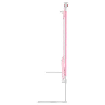 Sponda Letto di Sicurezza per Bambini Rosa 90x25 cm in Tessuto