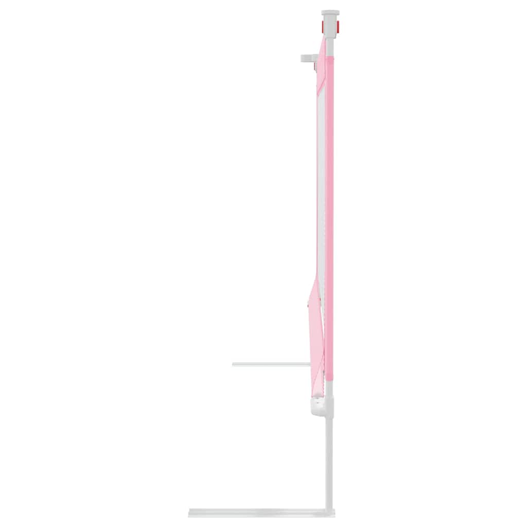 Sponda Letto di Sicurezza per Bambini Rosa 120x25 cm Tessuto