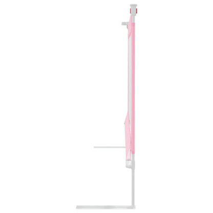 Sponda Letto di Sicurezza per Bambini Rosa 140x25cm in Tessuto