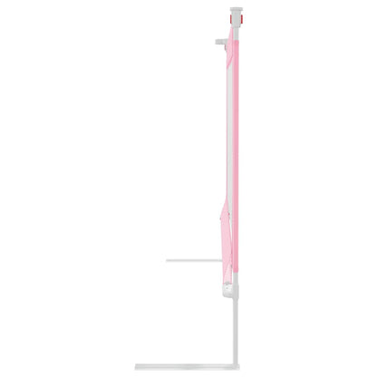 Sponda Letto di Sicurezza per Bambini Rosa 150x25 cm Tessuto
