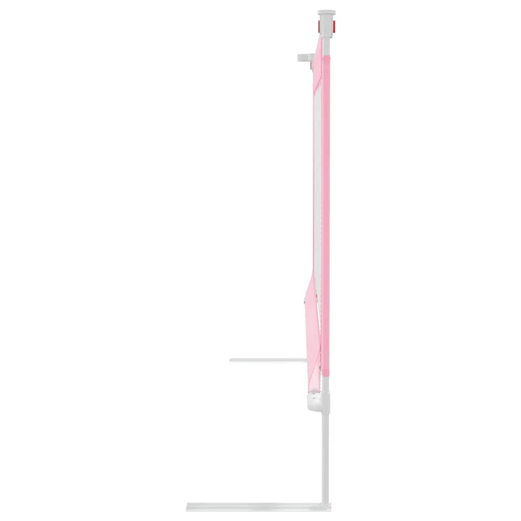 Sponda Letto di Sicurezza per Bambini Rosa 180x25 cm Tessuto