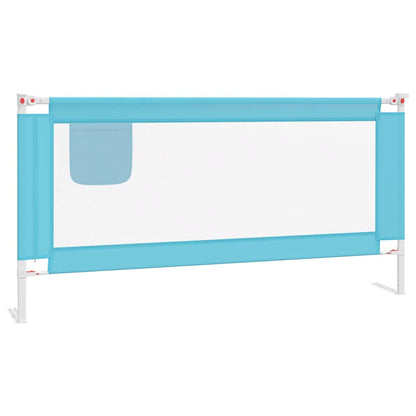 Sponda Letto di Sicurezza per Bambini Blu 180x25 cm in Tessuto
