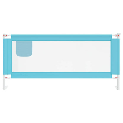 Sponda Letto di Sicurezza per Bambini Blu 200x25 cm in Tessuto