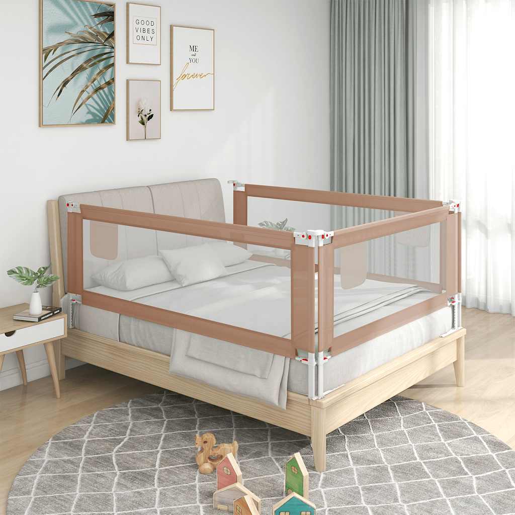 Sponda Letto di Sicurezza per Bambini Talpa 140x25cm in Tessuto
