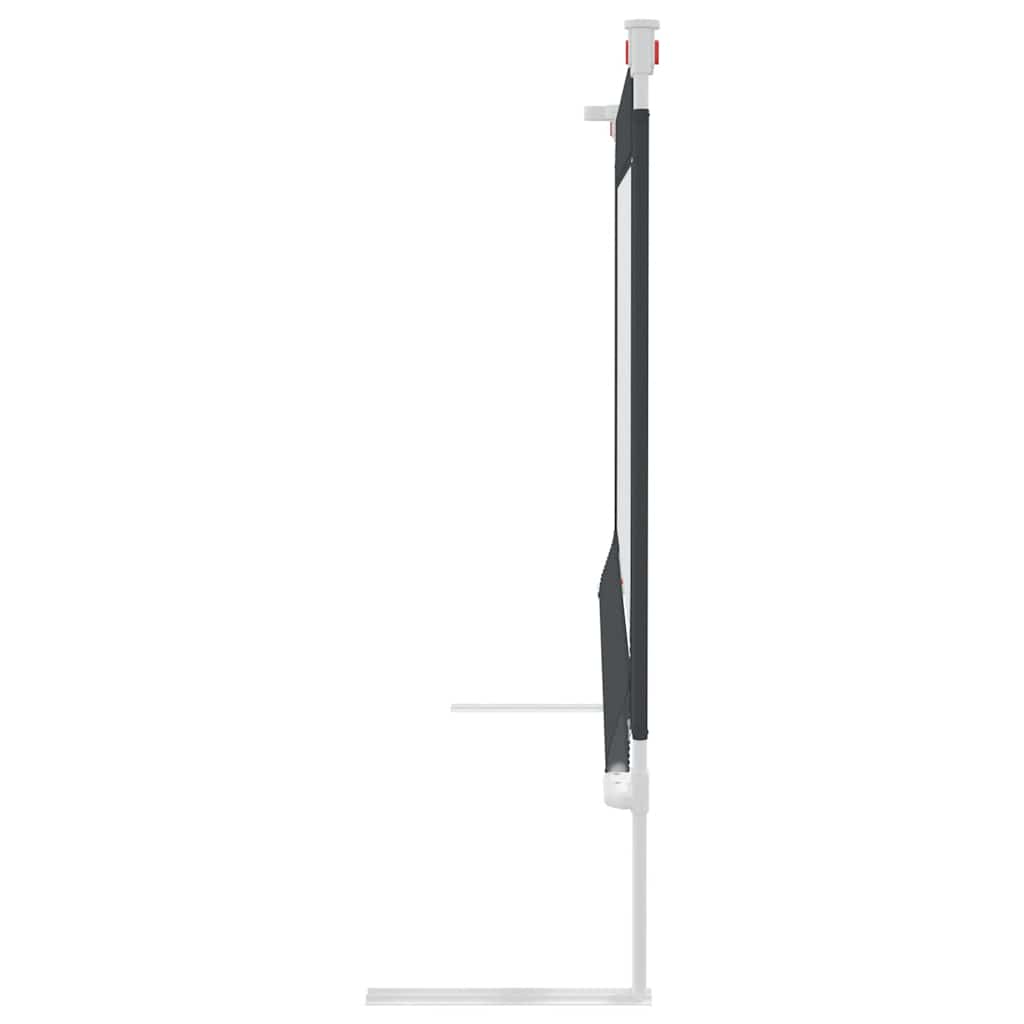 Sponda Letto Sicurezza Bambini Grigio Scuro 90x25 cm Tessuto