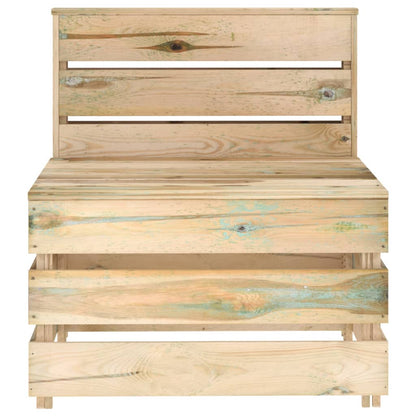 Set Salotto da Giardino 3 pz in Legno di Pino Impregnato Verde