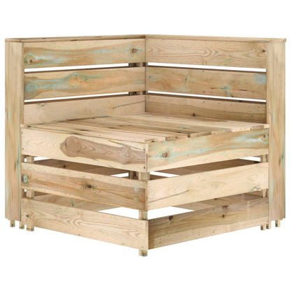Set Salotto da Giardino 4 pz in Legno di Pino Impregnato Verde