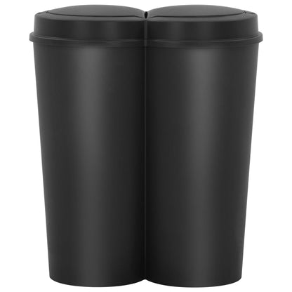 Pattumiera Doppia Nera 50L